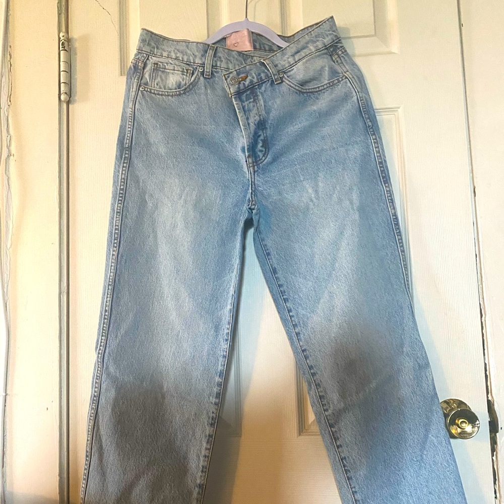 Criss Cross waist denim